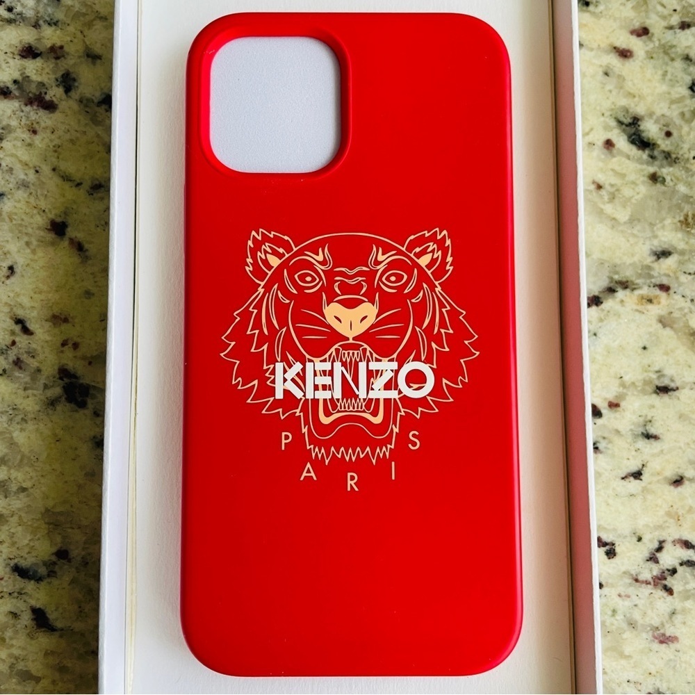 KENZO PARIS IPhone 12 / 12 Pro Tiger Red Silicon Case Cover With Box